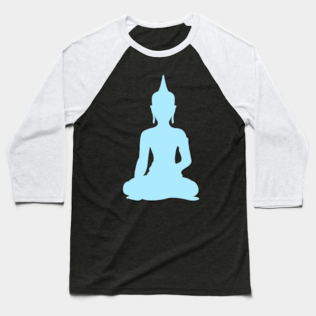 Pastel Sky Buddha Baseball T-Shirt by XOOXOO